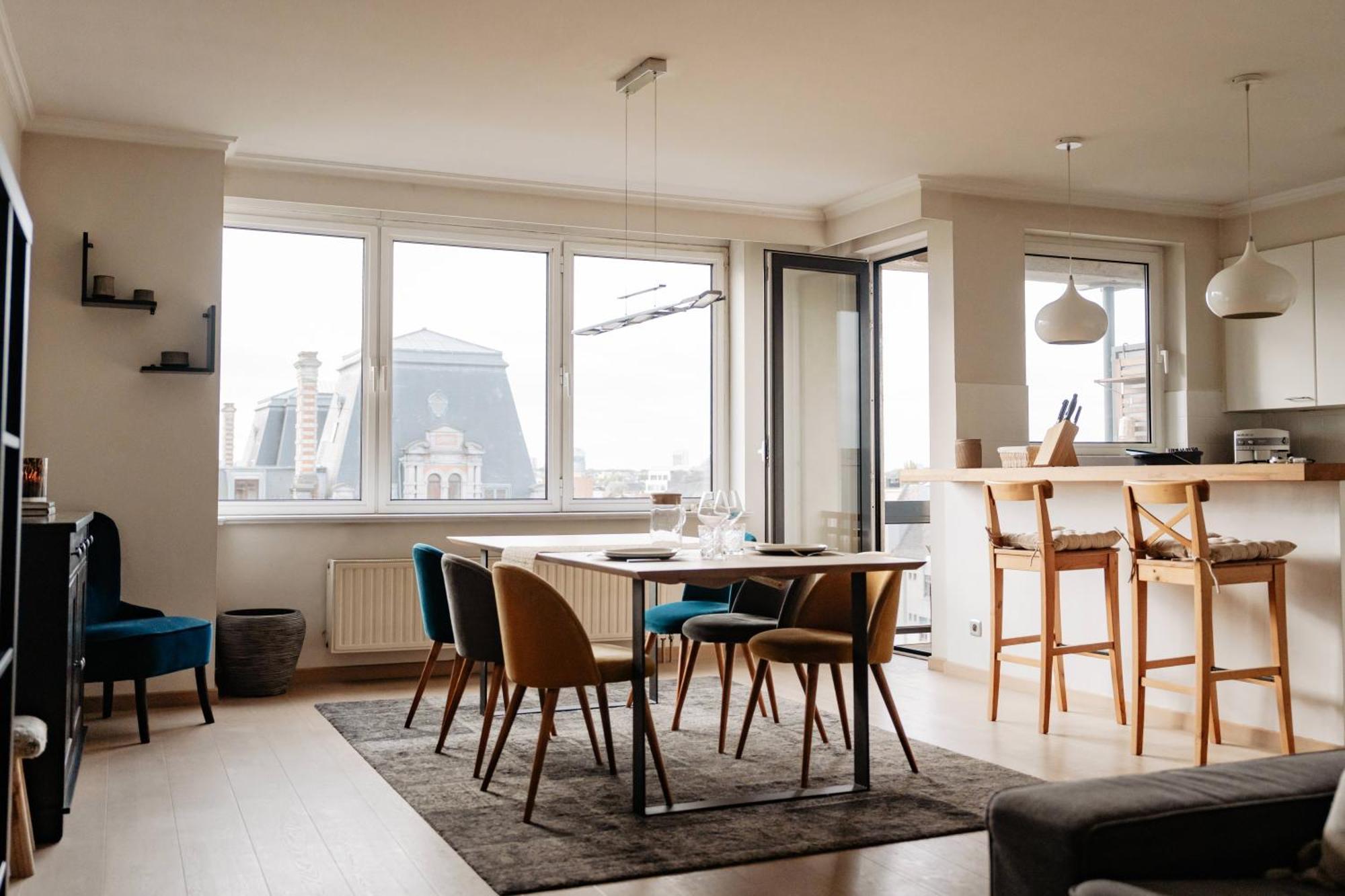 Zonnig Appartement Met Prachtig Uitzicht Op A+Locatie Antwerpen Bagian luar foto